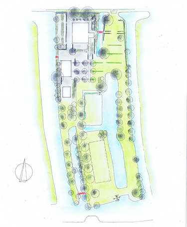 Plattegrond van de tuin Poldergast.